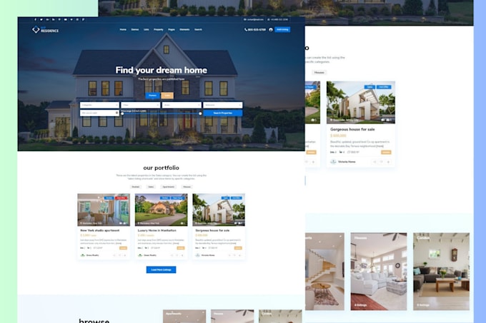 Gig Preview - Build hotel booking website, villa apartment property rental websit airbnb clone