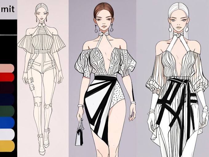 Gig Preview - Draw fashion illustrations and fashion collections