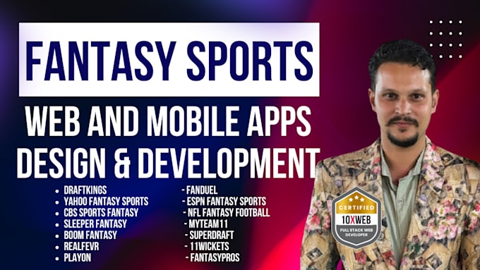 Gig Preview - Develop fantasy sports mobile apps and website for you