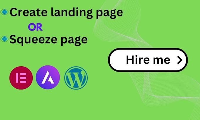 Gig Preview - Do fresh and smart landing page or squeeze page