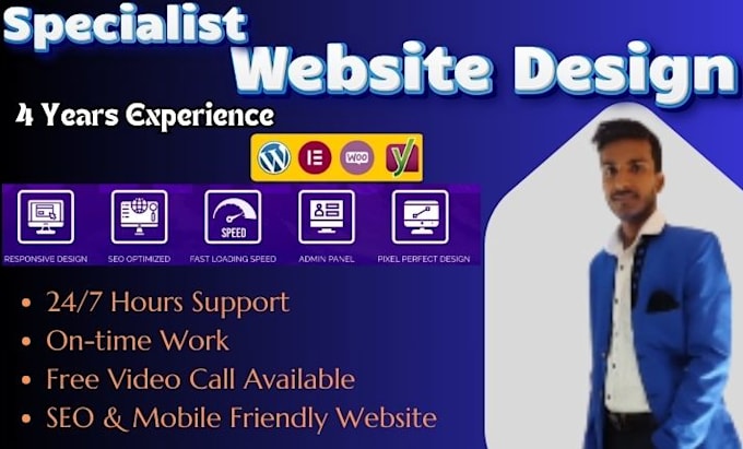 Bestseller - design seo and mobile friendly and modern wordpress website