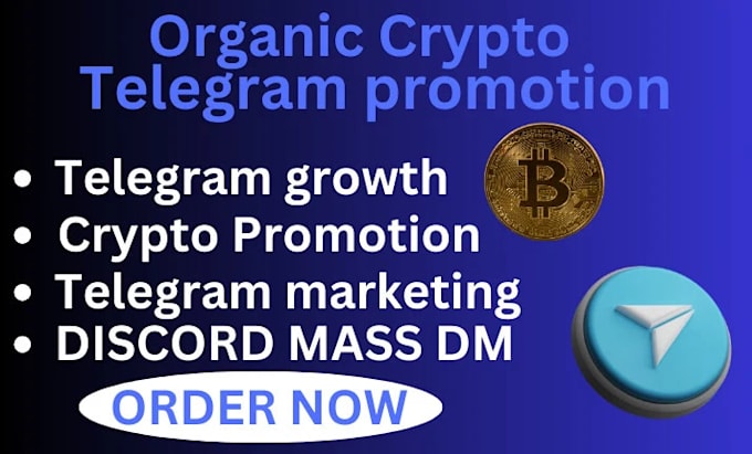 Gig Preview - Crypto telegram promotion crypto telegram marketing telegram crypto promotion