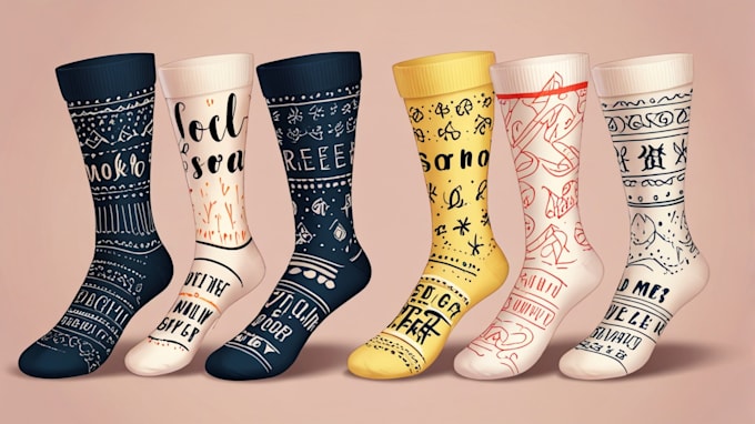 Gig Preview - Design custom and unique socks design