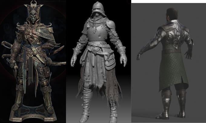 Gig Preview - Design full knight wearable armor cosplay 3d mask 3d helmet pepakura 3d samurai