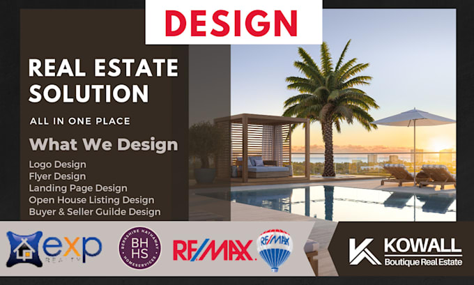 Gig Preview - Elevate your real estate brand, logo, flyer design boldtrail kvcore canva design