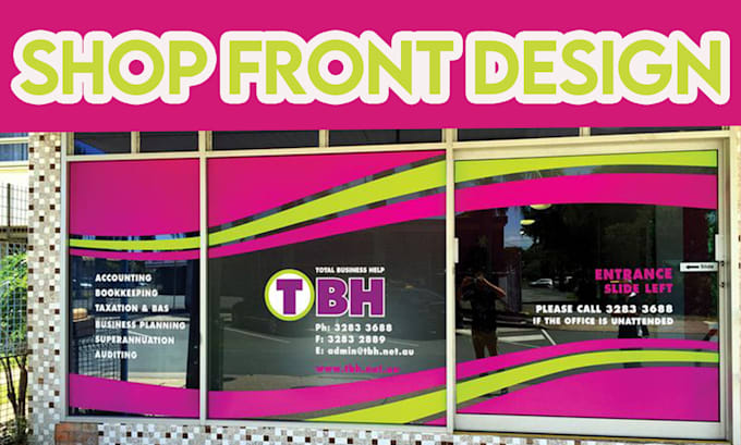 Bestseller - creative shopfront window graphics, vinyl stickers design