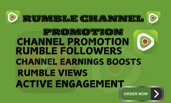 Gig Preview - Do rumble channel promotion, rumble followers, channel earnings boosts