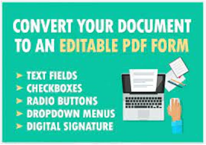 Gig Preview - Convert your document into fillable and editable pdf