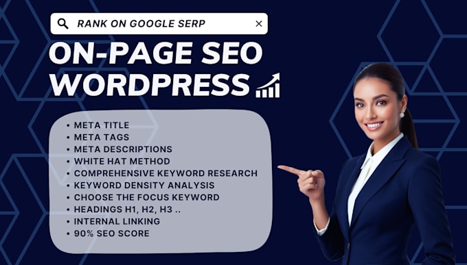 Gig Preview - Do monthly on page SEO, wordpress site, internal linking