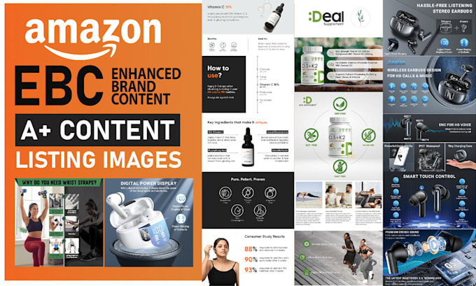 Gig Preview - Design amazon ebc enhanced brand content  premium a plus pages