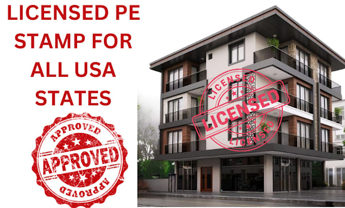 Gig Preview - Do usa digital stamp for architectural drawing, califonia, florida city permit