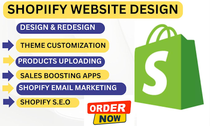 Gig Preview - Design and redesign shopify website, shopify SEO  optimization