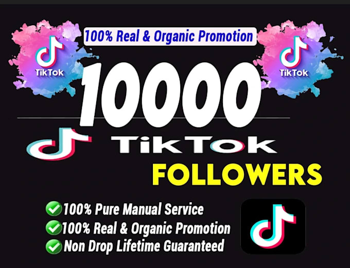 Gig Preview - Buy 1000 tiktok followers fast organically