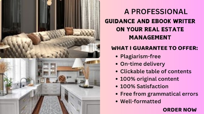 Gig Preview - Be your real estate guidance, book writer, promoter, interior decoration