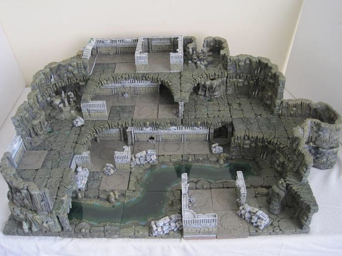 Gig Preview - Sculpt3d miniature terrain,ttrpg environment, castle,landscape wargame sculpture