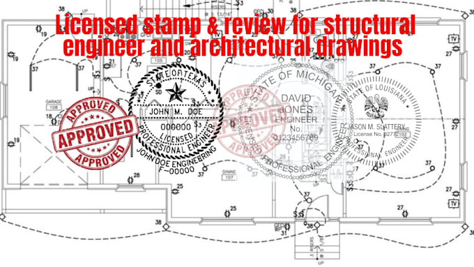 Gig Preview - Review stamp as licensed civil and structural engineer in california and georgia