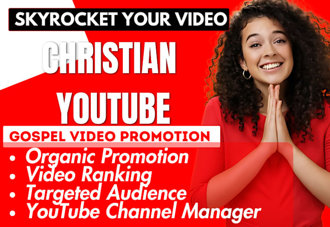 Gig Preview - Do christian youtube video promotion, gospel channel monetization