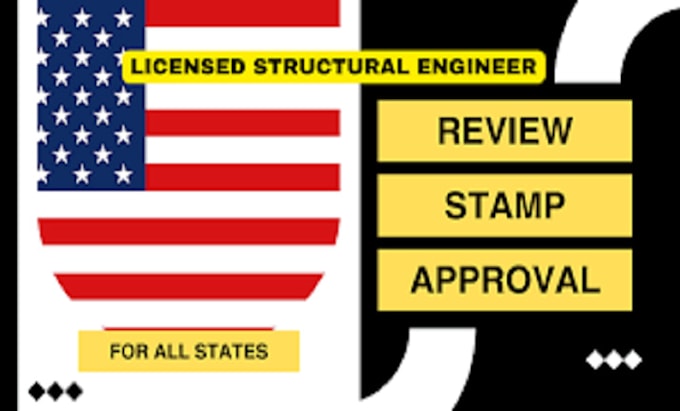 Gig Preview - Review and stamp ca, tx, fl, arizona, texas ,architectural stamp, pe stamp