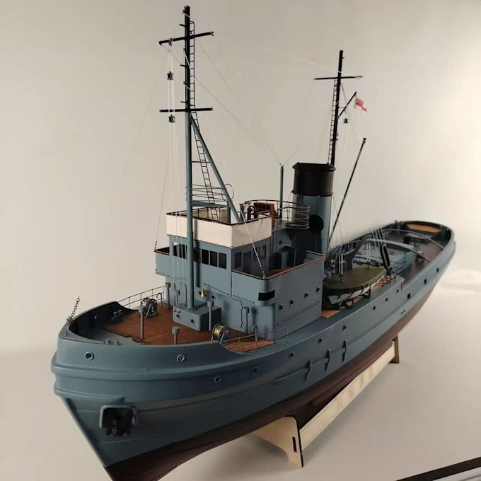 Gig Preview - Do 3d ship animation submarine boat model yacht tugboat design train 3d printing