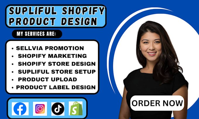 Gig Preview - Shopify dropshipping store via supliful, desers, supplement product label design