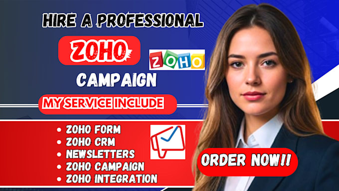 Gig Preview - Set up and customize zoho CRM, zoho form, zoho campaign for your business