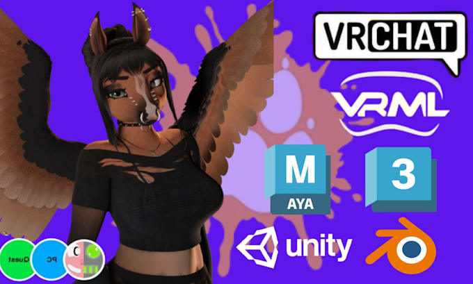 Gig Preview - Do vrchat, furry avatar, furry avatar, furry nsfw, vr character reference sheet