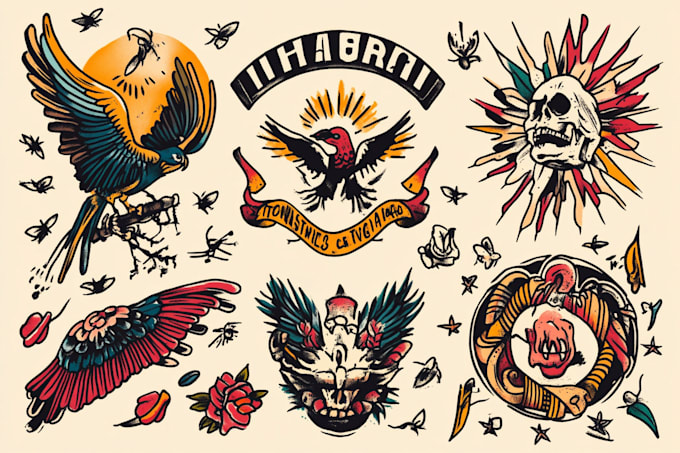 Gig Preview - Create a traditional or old school style tattoo design