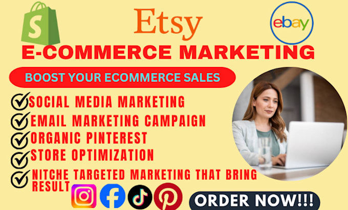 Bestseller - promote and advertise your etsy, shopify,amazon and ebay store for quick sales