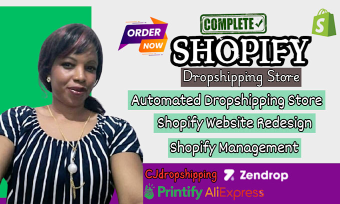 Gig Preview - Create automated shopify dropshipping, shopify website, redesign shopify store