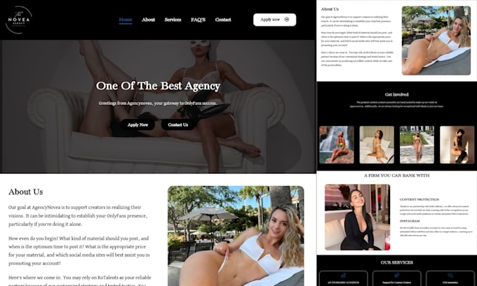 Gig Preview - Create onlyfans agency website, modeling management website,