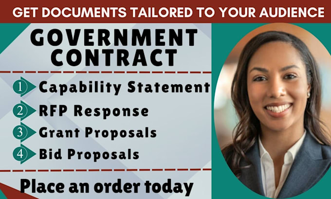 Bestseller - create government contract capability statement rfp response grant bid proposal