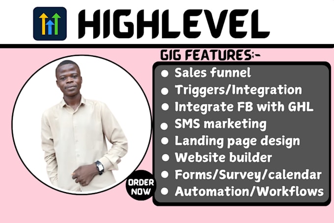 Gig Preview - Set up gohighlevel automation, go highlevel crm, integrate facebook ads with ghl