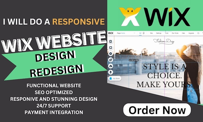 Gig Preview - Design wix website, build wix website and do wix website design