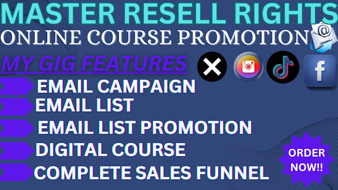 Gig Preview - Promote master resell rights to generate passive income