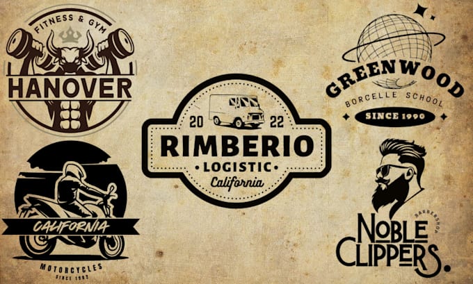 Gig Preview - Create stunning retro vintage hand drawn logo design