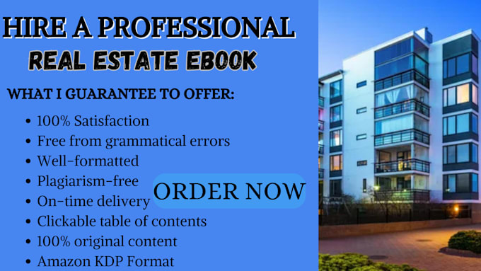 Gig Preview - Ghostwrite 30,000 words on real estate ebook, estate investment