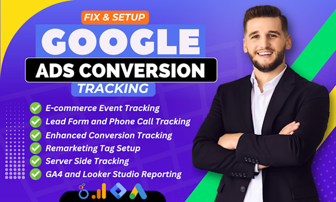 Gig Preview - Setup google ads conversion tracking, dynamic remarketing and ga4 setup via GTM