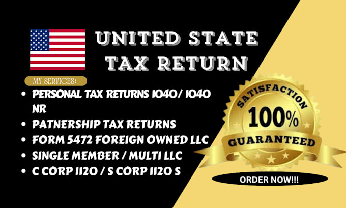 Bestseller - do US tax filing, US tax returns, llc tax, business tax 1040 5472 1120 cpa