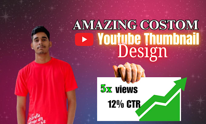 Bestseller - design clickbait amazing youtube thumbnail with hign CTR in 2hr