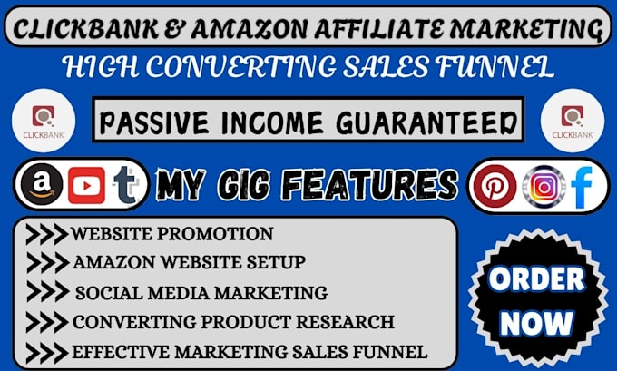 Gig Preview - Do autopilot amazon affiliate, affiliate marketing for clickbank link promotion