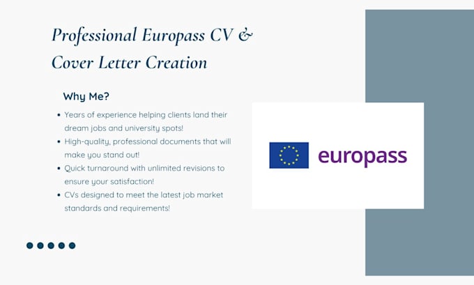 Gig Preview - Write a professional europass CV and cover letter