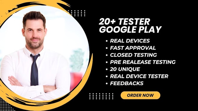 Gig Preview - Provide 20 active 20 testers google play console closed testing and app testing