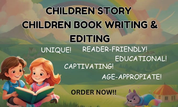 Gig Preview - Write your children story be children story ghostwriter, children book editing