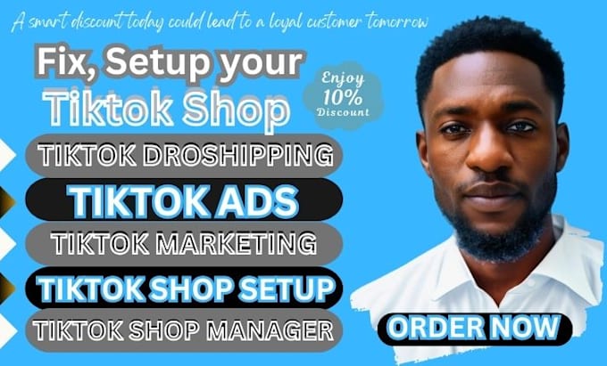 Gig Preview - Fix, setup tiktok ads, tiktok shop, tiktok dropshipping, and tiktok marketing