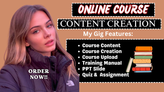 Gig Preview - Create masterclass online course content course creation training manual ppt