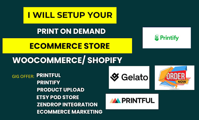 Gig Preview - Build printify printful print on demand online store woocommerce shopify website