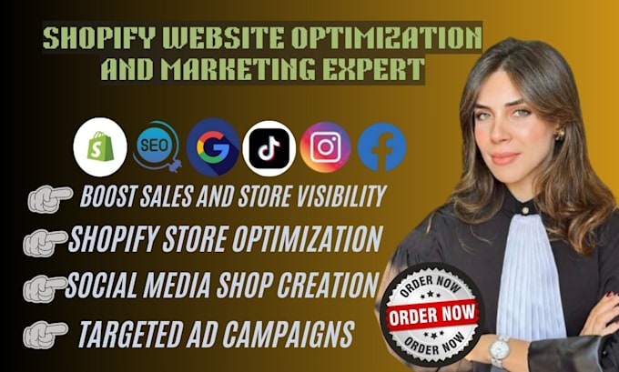 Gig Preview - Seo expert optimize  facebook ads tiktok shop shopify manager