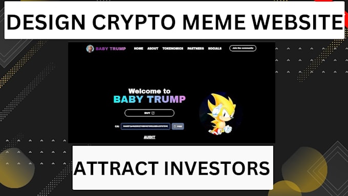 Gig Preview - Design crypto meme website, meme coin website, crypto website attract investors