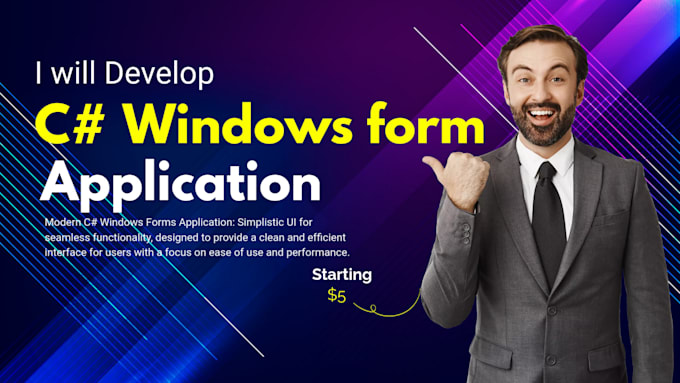 Gig Preview - Develop desktop application using c sharp windows forms