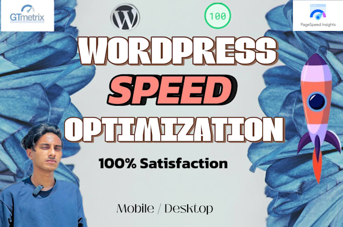 Gig Preview - Increase wordpress website speed optimization for pagespeed insight and gtmetrix